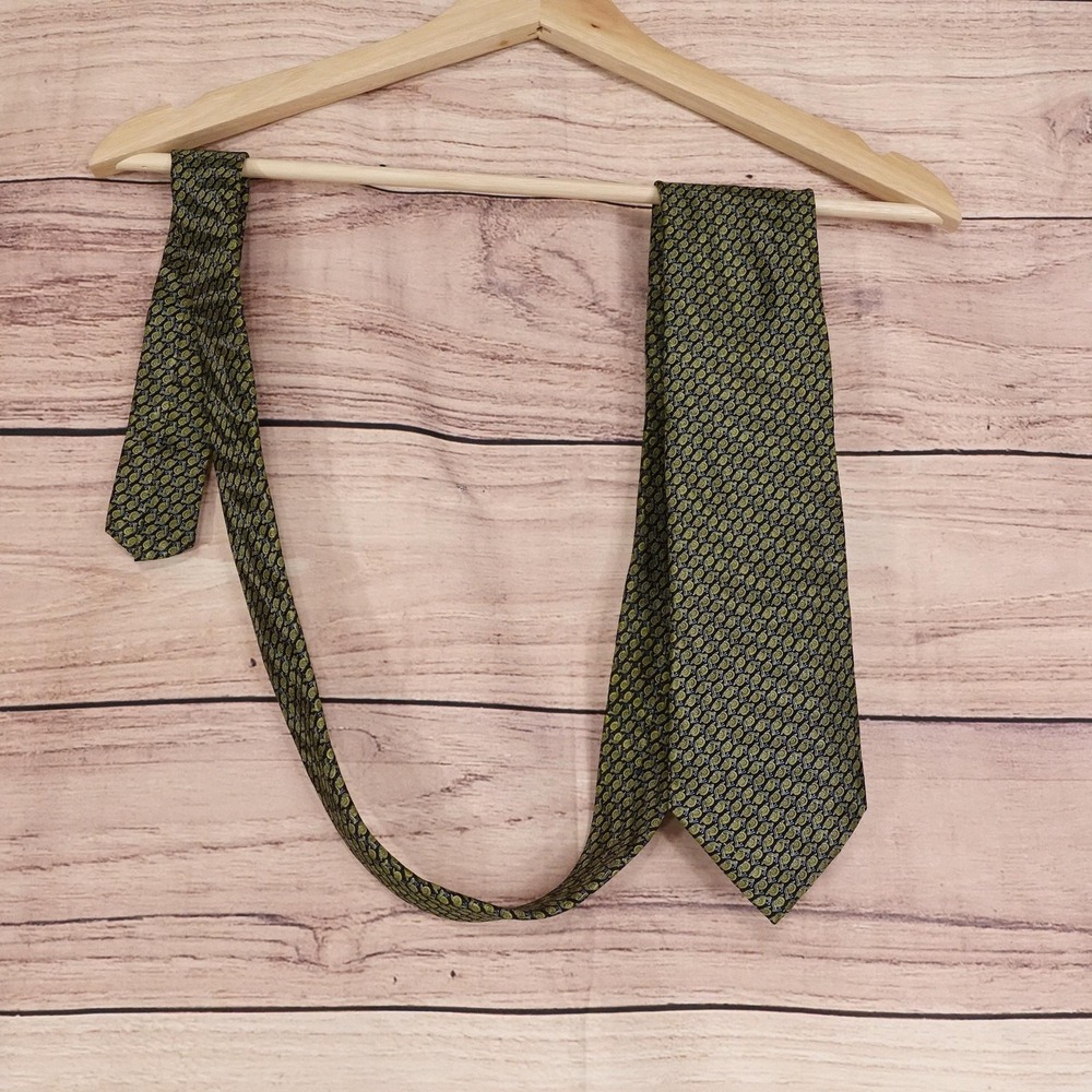 Brioni Tie Mens‎ Green Paisley Silk Classic Woven Luxury Formal Necktie D050339